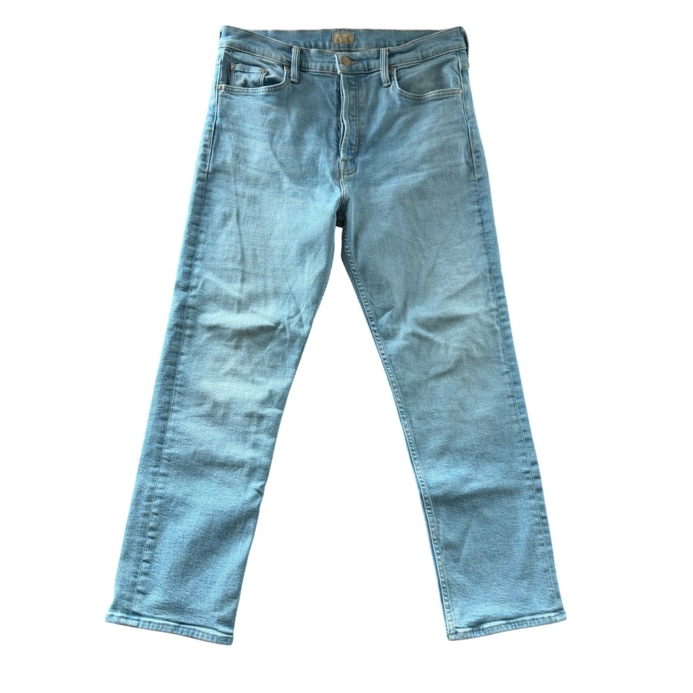 Mother The Tomcat Flood Going Dutch Light Wash Straight Leg Jeans Size 33